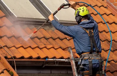 Démoussage et hydrofuge de toiture à Rodès